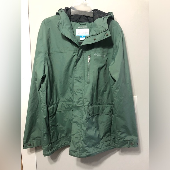 Columbia Green Waterproof Breathable Men’s Coat size L - Picture 4 of 5